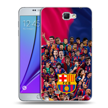 Пластиковый чехол на Samsung Galaxy Note 2 с принтом Барселона Barcelona