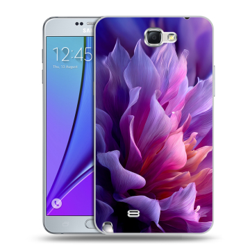 Пластиковый чехол на Samsung Galaxy Note 2 с принтом женский цветы