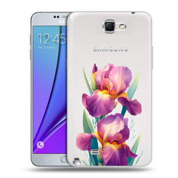 Пластиковый чехол на Samsung Galaxy Note 2 с принтом Цветы орхидеи
