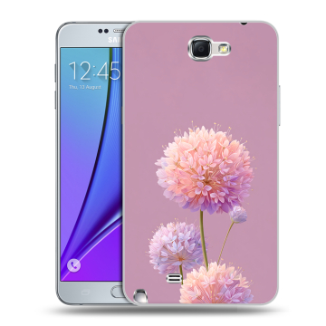 Пластиковый чехол на Samsung Galaxy Note 2 с принтом Цветы