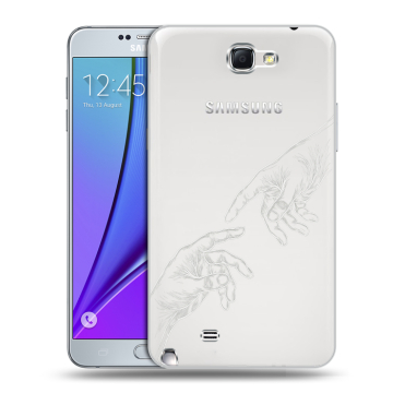 Пластиковый чехол на Samsung Galaxy Note 2 с принтом Сотворение мира