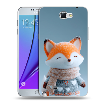Пластиковый чехол на Samsung Galaxy Note 2 с принтом Лиса