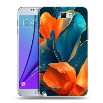 Пластиковый чехол на Samsung Galaxy Note 2 с принтом Цветы