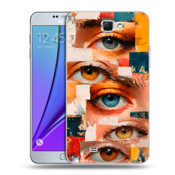 Пластиковый чехол на Samsung Galaxy Note 2 с принтом Модный принт