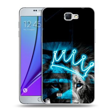 Пластиковый чехол на Samsung Galaxy Note 2 с принтом Король лев