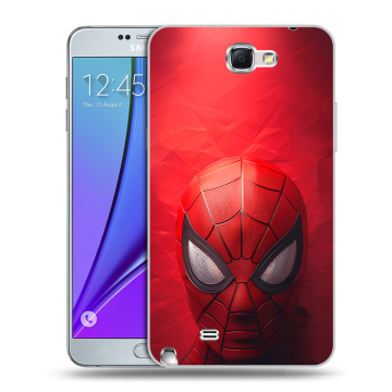 Пластиковый чехол на Samsung Galaxy Note 2 с принтом Spiderman Человек паук