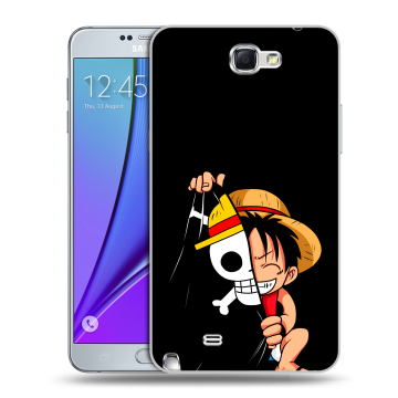 Пластиковый чехол на Samsung Galaxy Note 2 с принтом One Piece Ван Пис