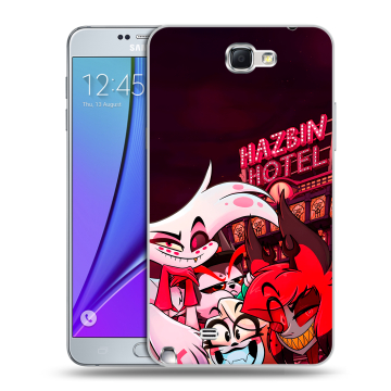 Пластиковый чехол на Samsung Galaxy Note 2 с принтом Hazbin Hotel Отель Хазбин Пластиковый чехол на Samsung Galaxy Note 2 с принтом Hazbin Hotel Отель Хазбин