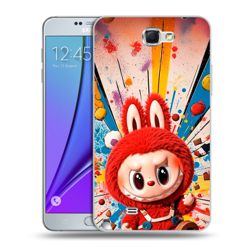 Пластиковый чехол на Samsung Galaxy Note 2 с принтом Labubu Лабубу