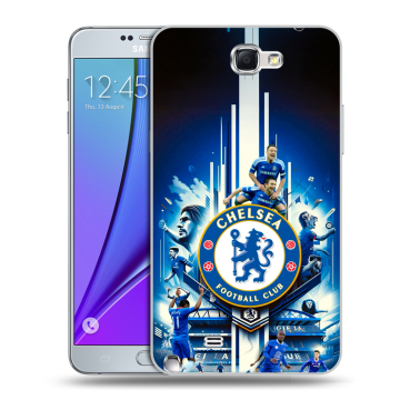 Пластиковый чехол на Samsung Galaxy Note 2 с принтом Chelsea Челси