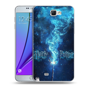 Пластиковый чехол на Samsung Galaxy Note 2 с принтом Harry Potter Гарри Поттер