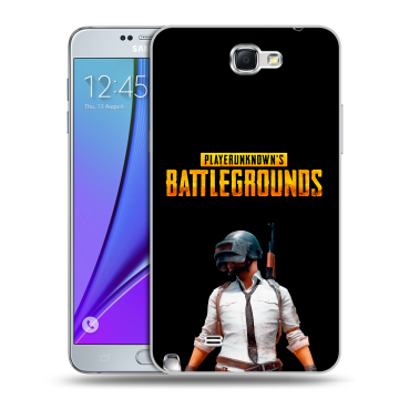 Пластиковый чехол на Samsung Galaxy Note 2 с принтом PUGB ПАГБ