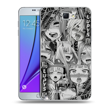 Пластиковый чехол на Samsung Galaxy Note 2 с принтом Ahegao Ахегао Аниме