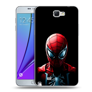 Пластиковый чехол на Samsung Galaxy Note 2 с принтом Spiderman Человек паук