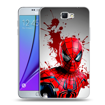 Пластиковый чехол на Samsung Galaxy Note 2 с принтом Spiderman Человек паук Пластиковый чехол на Samsung Galaxy Note 2 с принтом Spiderman Человек паук
