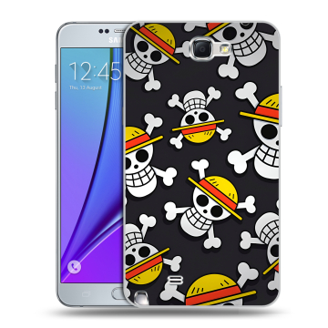 Пластиковый чехол на Samsung Galaxy Note 2 с принтом One Piece Ван Пис