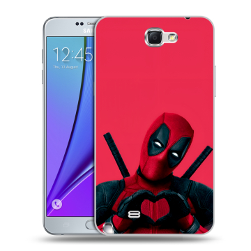 Пластиковый чехол на Samsung Galaxy Note 2 с принтом Дедпул Deadpool Пластиковый чехол на Samsung Galaxy Note 2 с принтом Дедпул Deadpool