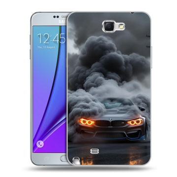 Пластиковый чехол на Samsung Galaxy Note 2 с принтом BMW БМВ Пластиковый чехол на Samsung Galaxy Note 2 с принтом BMW БМВ