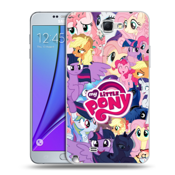 Пластиковый чехол на Samsung Galaxy Note 2 с принтом My little pony Дружба чудо
