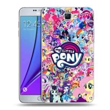 Пластиковый чехол на Samsung Galaxy Note 2 с принтом My little pony Дружба чудо