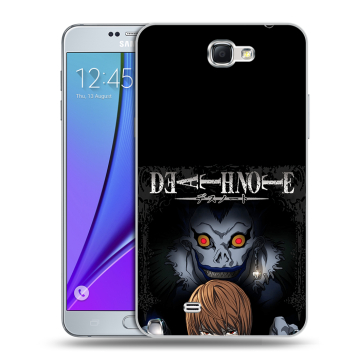 Пластиковый чехол на Samsung Galaxy Note 2 с принтом Death note Тетрадь смерти