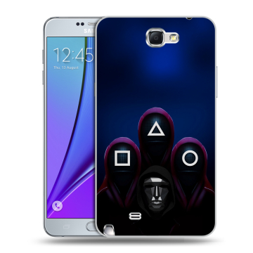 Пластиковый чехол на Samsung Galaxy Note 2 с принтом Игра Кальмара
