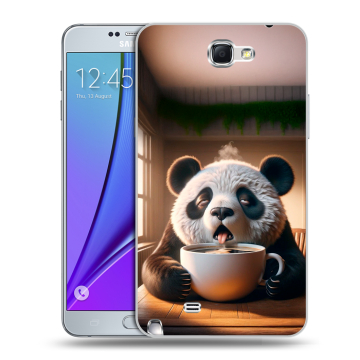 Пластиковый чехол на Samsung Galaxy Note 2 с принтом смешная панда Пластиковый чехол на Samsung Galaxy Note 2 с принтом смешная панда