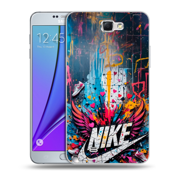 Пластиковый чехол на Samsung Galaxy Note 2 с принтом Nike Найк Пластиковый чехол на Samsung Galaxy Note 2 с принтом Nike Найк