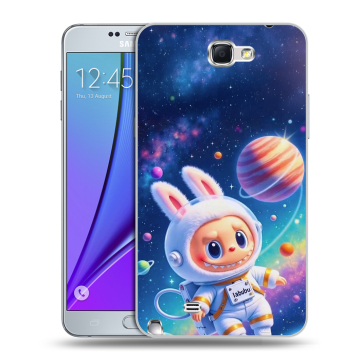 Пластиковый чехол на Samsung Galaxy Note 2 с принтом Labubu Лабубу Пластиковый чехол на Samsung Galaxy Note 2 с принтом Labubu Лабубу