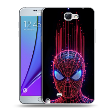 Пластиковый чехол на Samsung Galaxy Note 2 с принтом Spiderman Человек паук Пластиковый чехол на Samsung Galaxy Note 2 с принтом Spiderman Человек паук