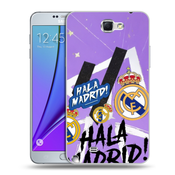 Пластиковый чехол на Samsung Galaxy Note 2 с принтом Real Madrid Реал Мадрид