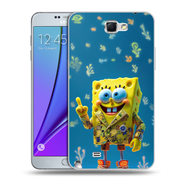 Пластиковый чехол на Samsung Galaxy Note 2 с принтом Спанч боб Спанчбоб Пластиковый чехол на Samsung Galaxy Note 2 с принтом Спанч боб Спанчбоб