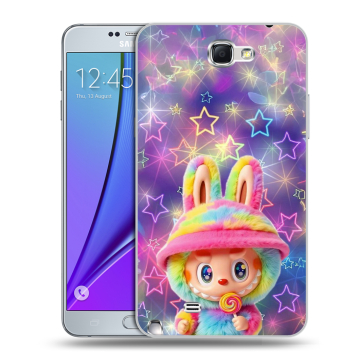Пластиковый чехол на Samsung Galaxy Note 2 с принтом Labubu Лабубу