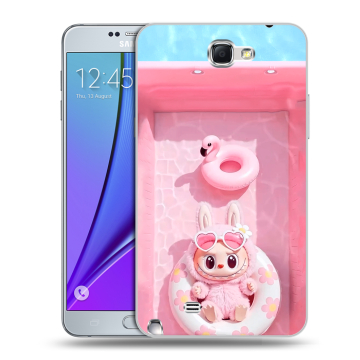 Пластиковый чехол на Samsung Galaxy Note 2 с принтом Labubu Лабубу