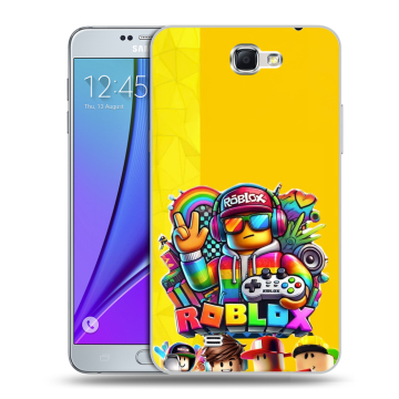 Пластиковый чехол на Samsung Galaxy Note 2 с принтом Roblox Роблокс