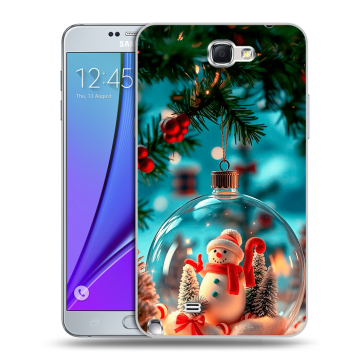 Пластиковый чехол на Samsung Galaxy Note 2 с принтом Новый год