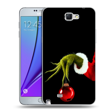 Пластиковый чехол на Samsung Galaxy Note 2 с принтом Новый год Гринч