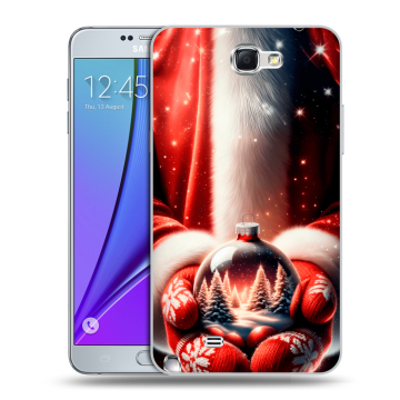 Пластиковый чехол на Samsung Galaxy Note 2 с принтом Новый год