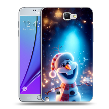 Пластиковый чехол на Samsung Galaxy Note 2 с принтом Новый год