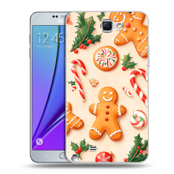 Пластиковый чехол на Samsung Galaxy Note 2 с принтом Новый год