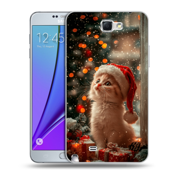 Пластиковый чехол на Samsung Galaxy Note 2 с принтом Новый год