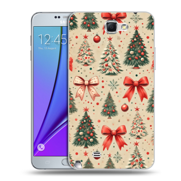 Пластиковый чехол на Samsung Galaxy Note 2 с принтом Новый год