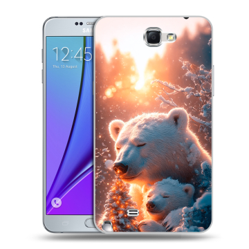 Пластиковый чехол на Samsung Galaxy Note 2 с принтом Новый год Пластиковый чехол на Samsung Galaxy Note 2 с принтом Новый год