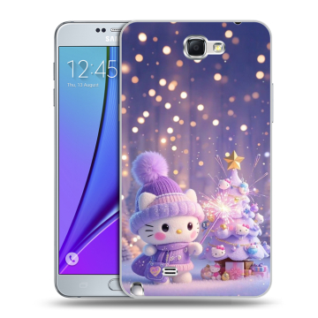 Пластиковый чехол на Samsung Galaxy Note 2 с принтом Новый год Пластиковый чехол на Samsung Galaxy Note 2 с принтом Новый год
