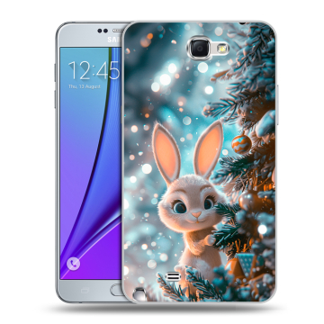 Пластиковый чехол на Samsung Galaxy Note 2 с принтом Новый год Пластиковый чехол на Samsung Galaxy Note 2 с принтом Новый год