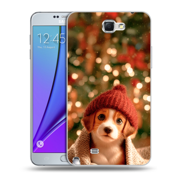 Пластиковый чехол на Samsung Galaxy Note 2 с принтом Новый год Пластиковый чехол на Samsung Galaxy Note 2 с принтом Новый год
