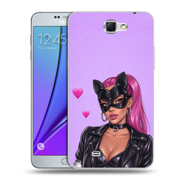 Пластиковый чехол на Samsung Galaxy Note 2 с принтом женский