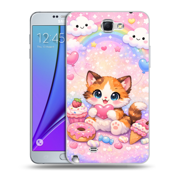 Пластиковый чехол на Samsung Galaxy Note 2 с принтом для девочек