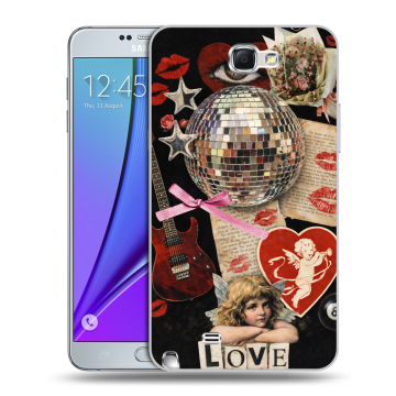 Пластиковый чехол на Samsung Galaxy Note 2 с принтом для девочек