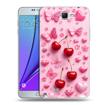 Пластиковый чехол на Samsung Galaxy Note 2 с принтом для девочек